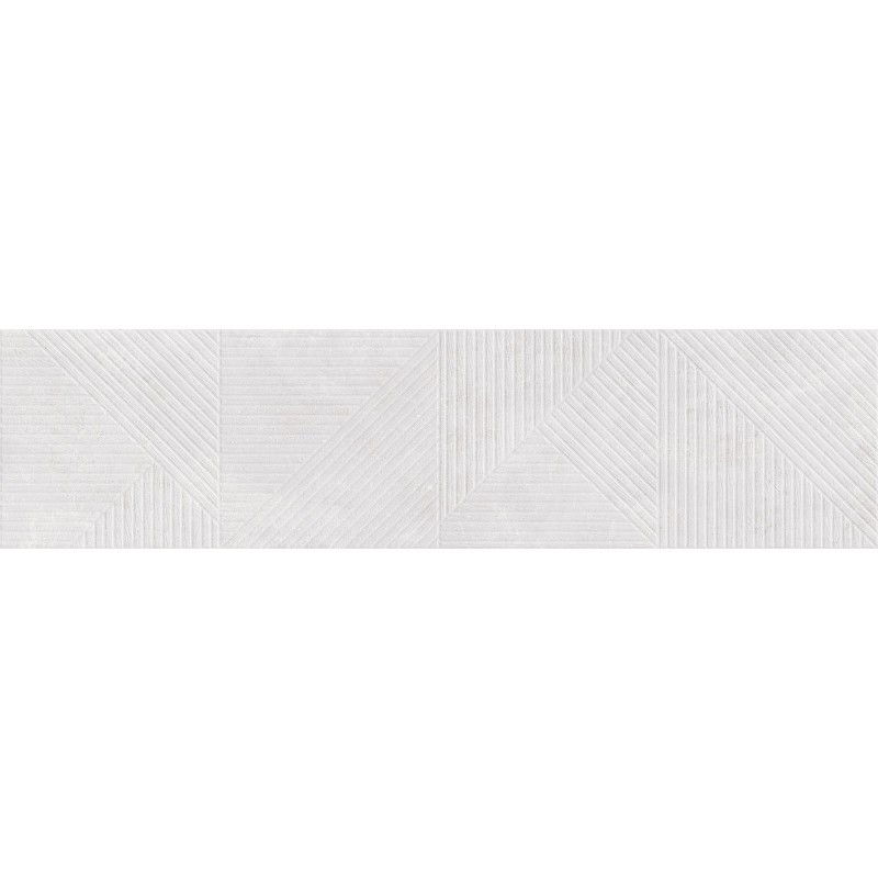 Mexen Magnifica Avenue Bianco glazed rectified porcelain floor and wall tile 120 x 30 cm, matte - TL707-120-030-53