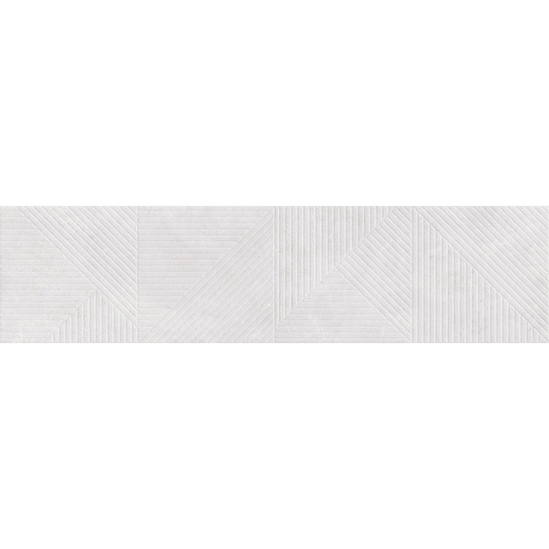 Mexen Magnifica Avenue Bianco glazed rectified porcelain tile, wall tile 120 x 30 cm, matte - TL707-120-030-53
