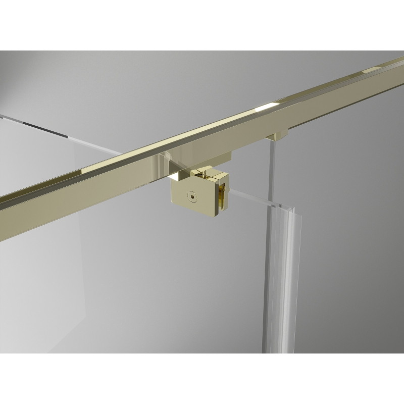 Mexen Exo-R 3S 3-wall swing shower cabin 90 x 95 cm, transparent, gold - 819-090-095-50-00-3S