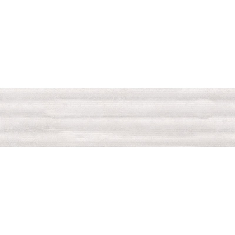 Mexen Oryol Liner White glazed rectified porcelain gres tile G1, floor-wall tile 120 x 30 cm, carving - TL708-120-030-50