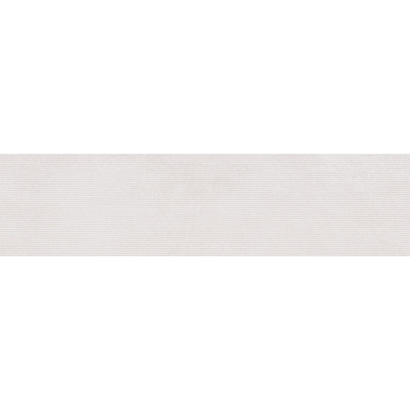 Mexen Oryol Liner White glazed rectified porcelain gres tile G1, floor-wall tile 120 x 30 cm, carving - TL708-120-030-50