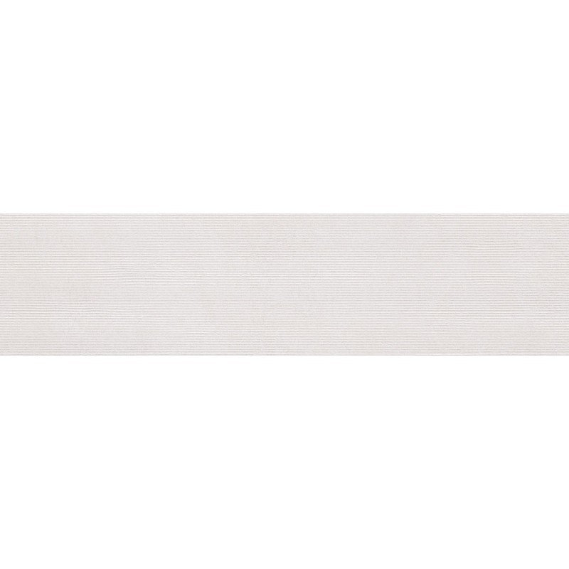 Mexen Oryol Liner White glazed rectified porcelain gres tile G1, floor-wall tile 120 x 30 cm, carving - TL708-120-030-50