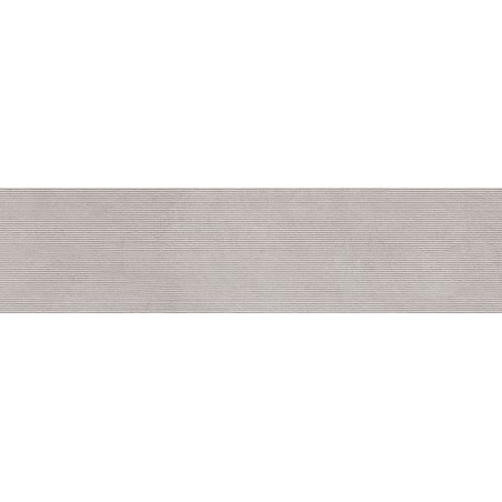 Mexen Oryol Liner Gray glazed rectified porcelain tile G1, floor-wall tile 120 x 30 cm, carving - TL708-120-030-51