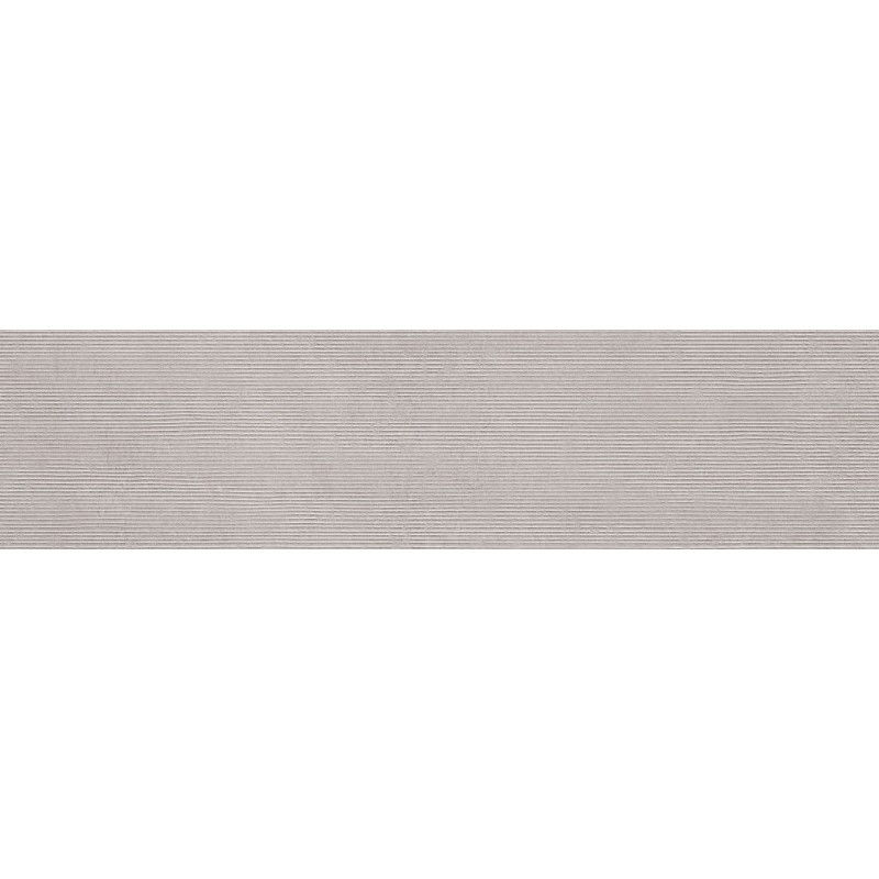 Mexen Oryol Liner Gray glazed rectified porcelain tile G1, floor-wall tile 120 x 30 cm, carving - TL708-120-030-51