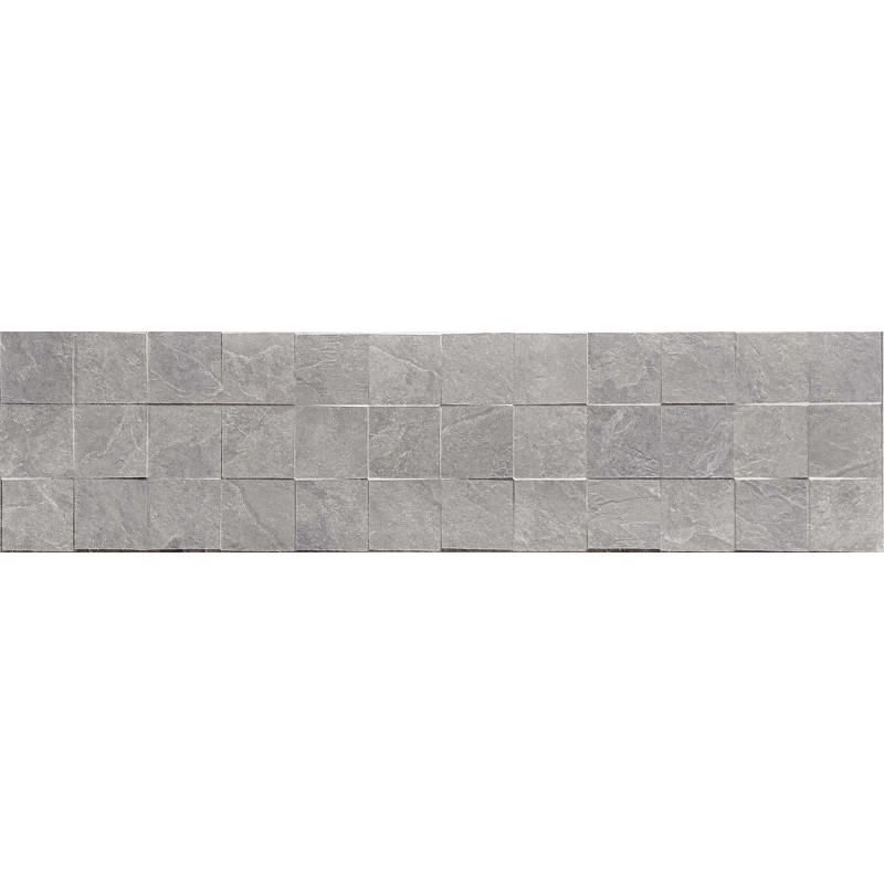 Mexen Icon Lyon Grigio glazed rectified ceramic tile G1, wall tile 120 x 30 cm, matte - TL712-120-030-51