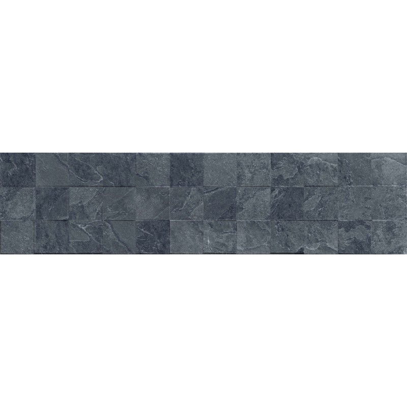 Mexen Icon Lyon Nero glazed rectified gres tile G1, floor and wall tile 120 x 30 cm, matte - TL712-120-030-52