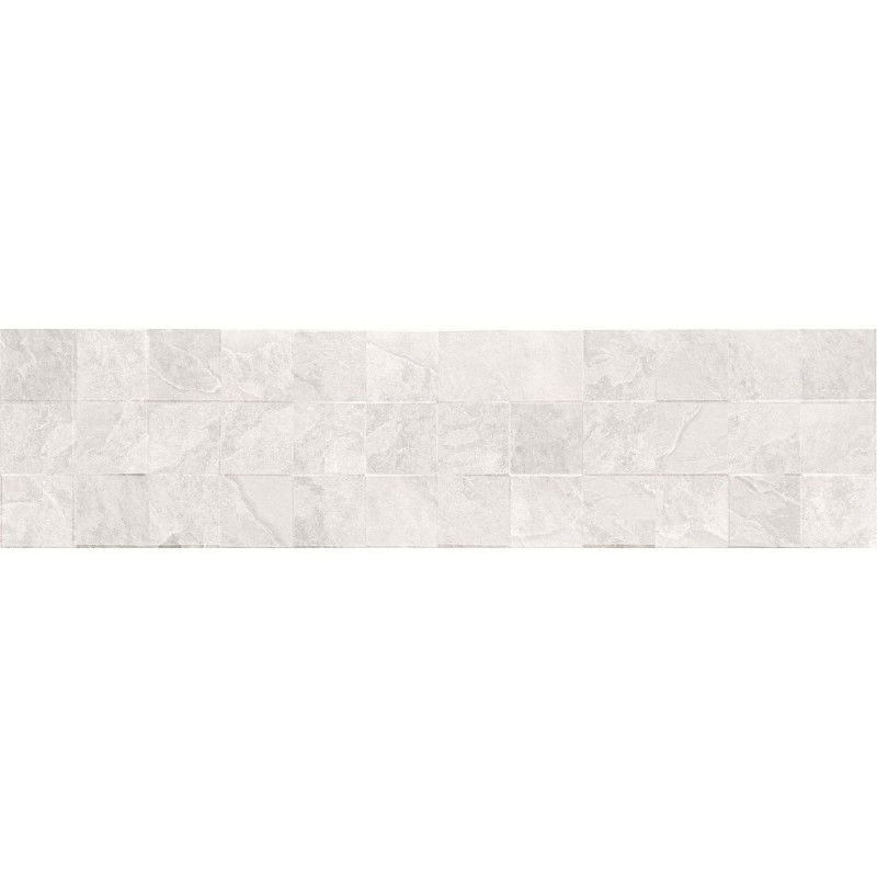 Mexen Icon Lyon Bianco glazed rectified porcelain tile G1, wall tile 120 x 30 cm, matte - TL712-120-030-53