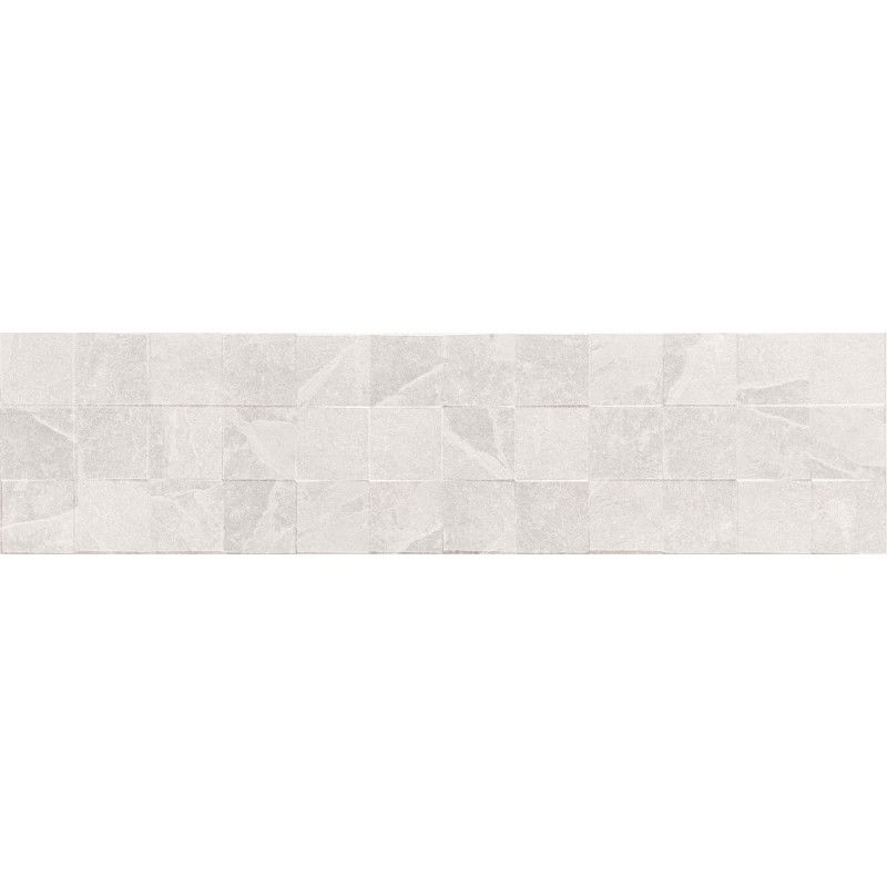 Mexen Icon Lyon Bianco glazed rectified porcelain, floor-wall tile 120 x 30 cm, matte - TL712-120-030-53
