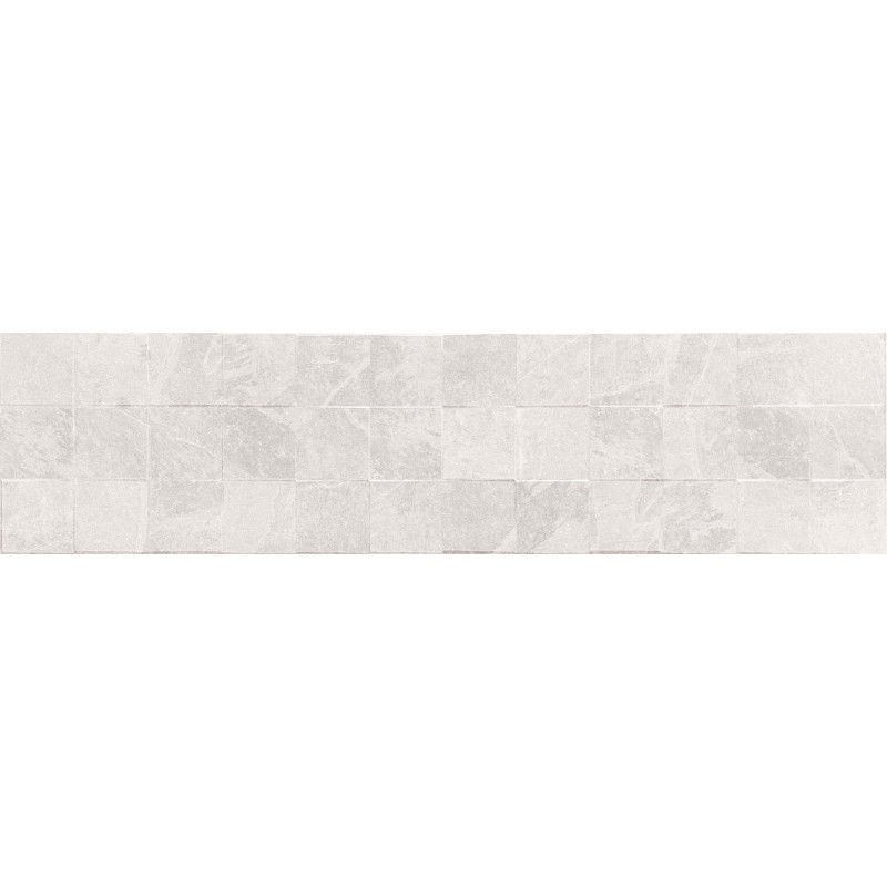 Mexen Icon Lyon Bianco glazed rectified porcelain, floor-wall tile 120 x 30 cm, matte - TL712-120-030-53