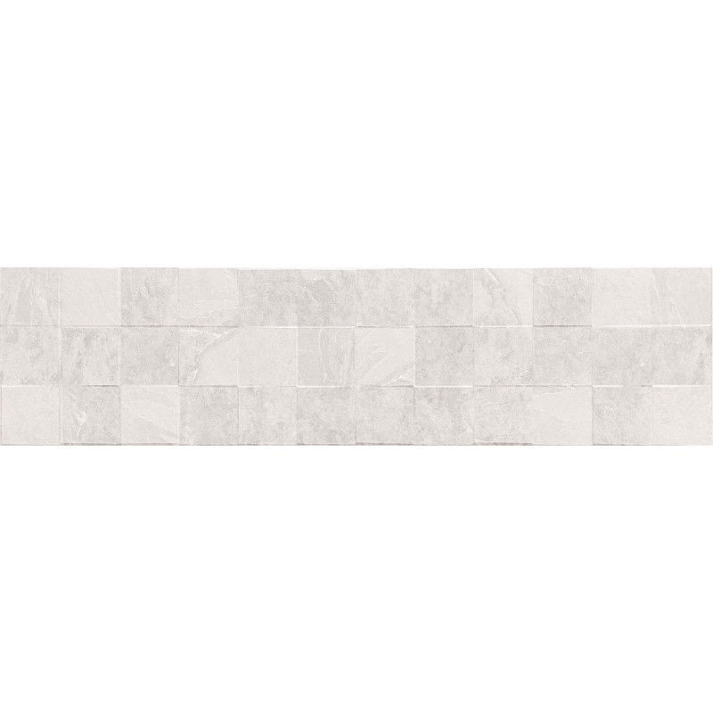 Mexen Icon Lyon Bianco glazed rectified porcelain tile G1, wall tile 120 x 30 cm, matte - TL712-120-030-53