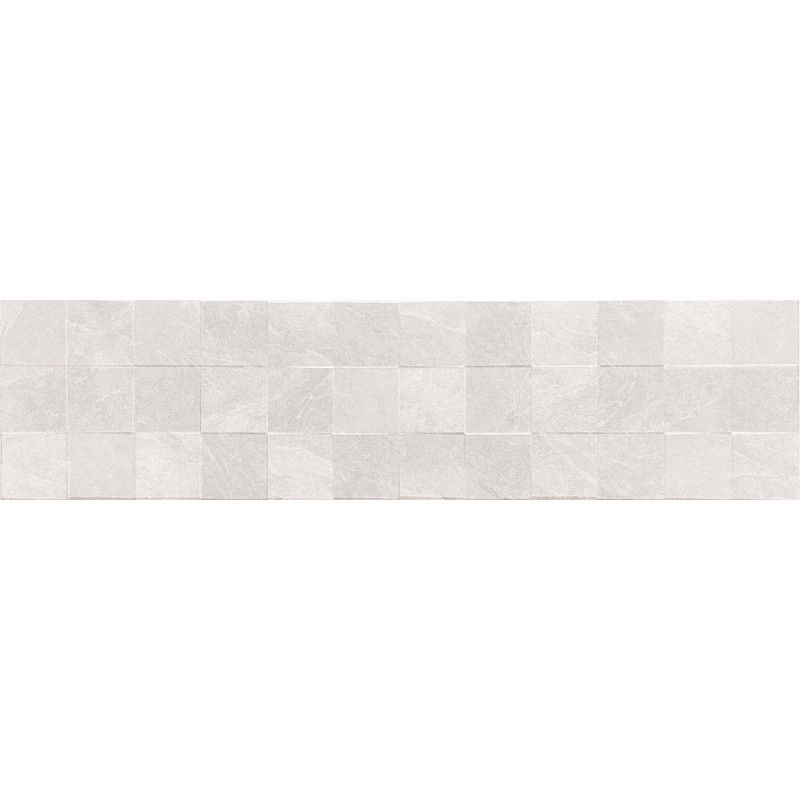 Mexen Icon Lyon Bianco glazed rectified porcelain tile G1, wall tile 120 x 30 cm, matte - TL712-120-030-53