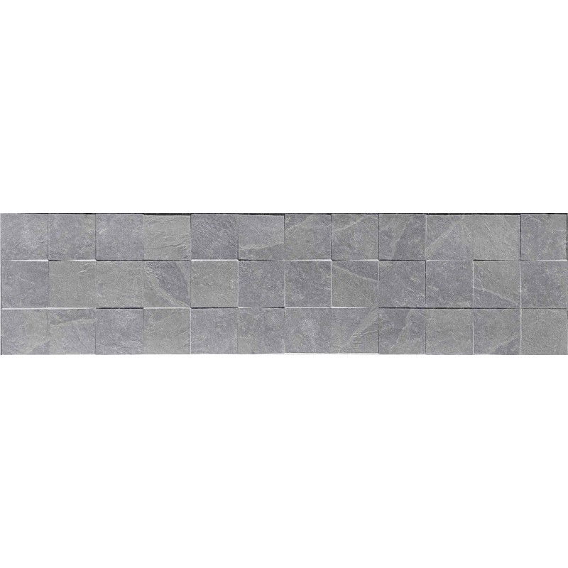 Mexen Icon Lyon Gray glazed rectified porcelain tile, wall tile 120 x 30 cm, matte - TL712-120-030-54