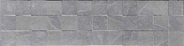 Mexen Icon Lyon Gris glazed rectified stoneware wall tile, 120 x 30 cm, matte - TL712-120-030-54