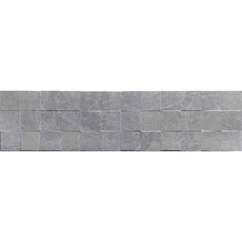 Mexen Icon Lyon Gris glazed rectified stoneware wall tile, 120 x 30 cm, matte - TL712-120-030-54
