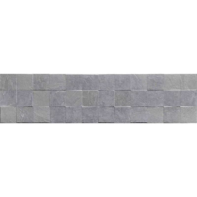 Mexen Icon Lyon Gray glazed rectified porcelain tile, wall tile 120 x 30 cm, matte - TL712-120-030-54