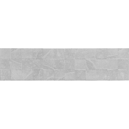 Mexen Icon Lyon Silver glazed rectified stoneware, wall tile 120 x 30 cm, matte - TL712-120-030-55