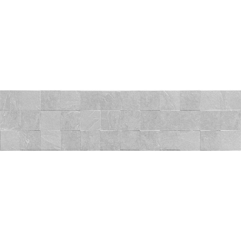 Mexen Icon Lyon Silver glazed porcelain rectified G1, floor-wall tile 120 x 30 cm, matt - TL712-120-030-55