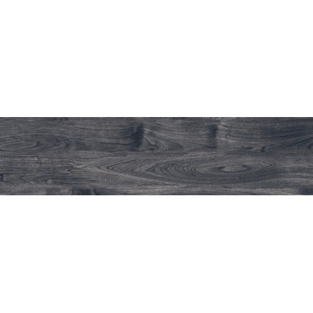 Mexen Riga Black Glazed Rect. G1, Wood-like Floor and Wall Tile 120 x 30 cm, Matte - TL713-120-030-00