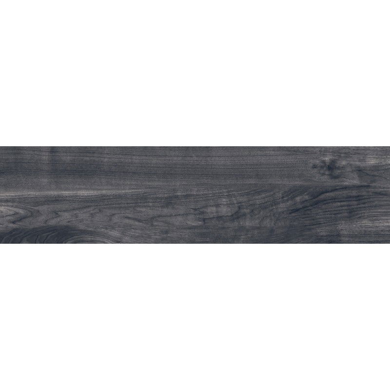 Mexen Riga Black Glazed Rect. G1, Wood-like Floor and Wall Tile 120 x 30 cm, Matte - TL713-120-030-00