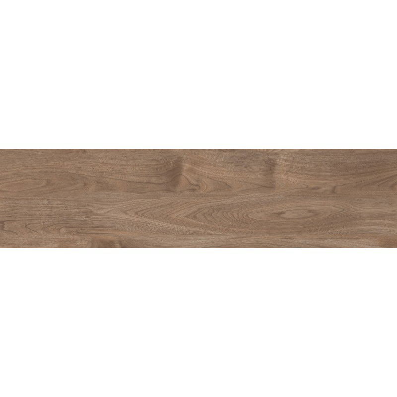 Mexen Riga Brown glazed rectified stoneware tile, wood-like floor-wall tile 120 x 30 cm, matte - TL713-120-030-01