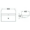 Mexen Mila built-in countertop washbasin 60 x 46 cm, white - 25296000