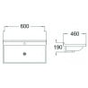 Mexen Mila countertop washbasin 60 x 46 cm, white - 25296000