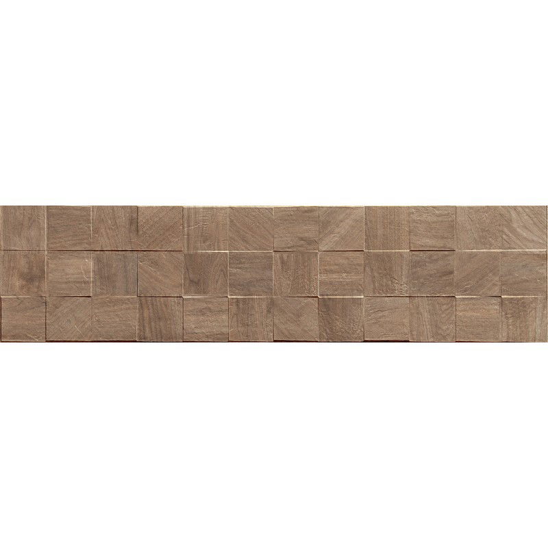 Mexen Riga Lyon Brown glazed rectified gres tile, wood-like floor-wall 120 x 30 cm, matte - TL713-120-030-51