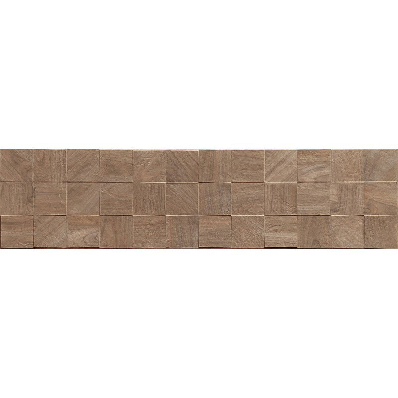 Mexen Riga Lyon Brown glazed rectified gres, wood-like wall tile 120 x 30 cm, matte - TL713-120-030-51