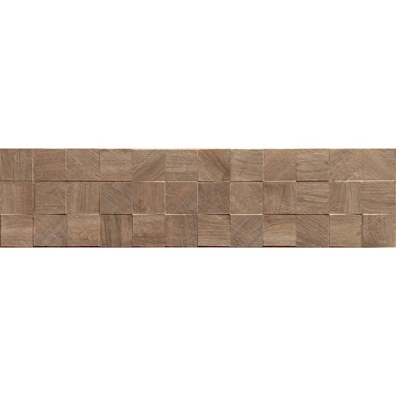 Mexen Riga Lyon Brown glazed rectified gres, wood-like wall tile 120 x 30 cm, matte - TL713-120-030-51
