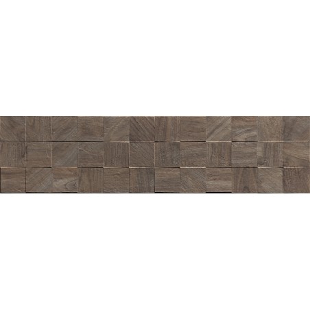 Mexen Riga Lyon Choco glazed rectified G1, wood-like wall tile 120 x 30 cm, matte - TL713-120-030-52