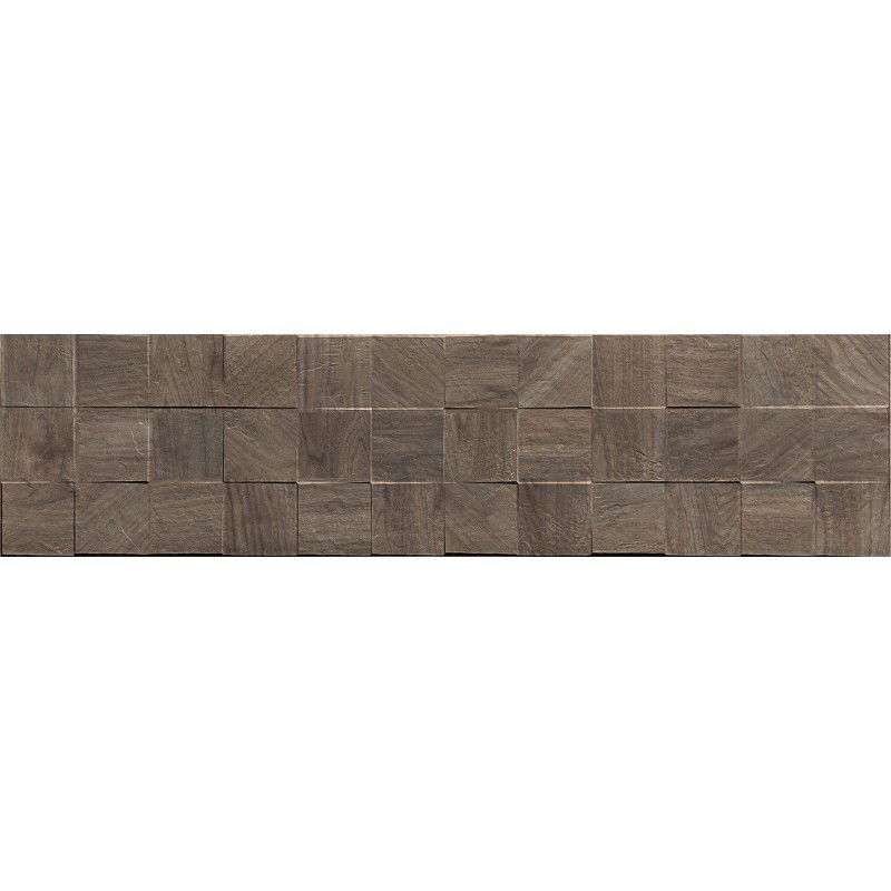 Mexen Riga Lyon Choco glazed rectified tile G1, wood-effect floor-wall tile 120 x 30 cm, matte - TL713-120-030-52