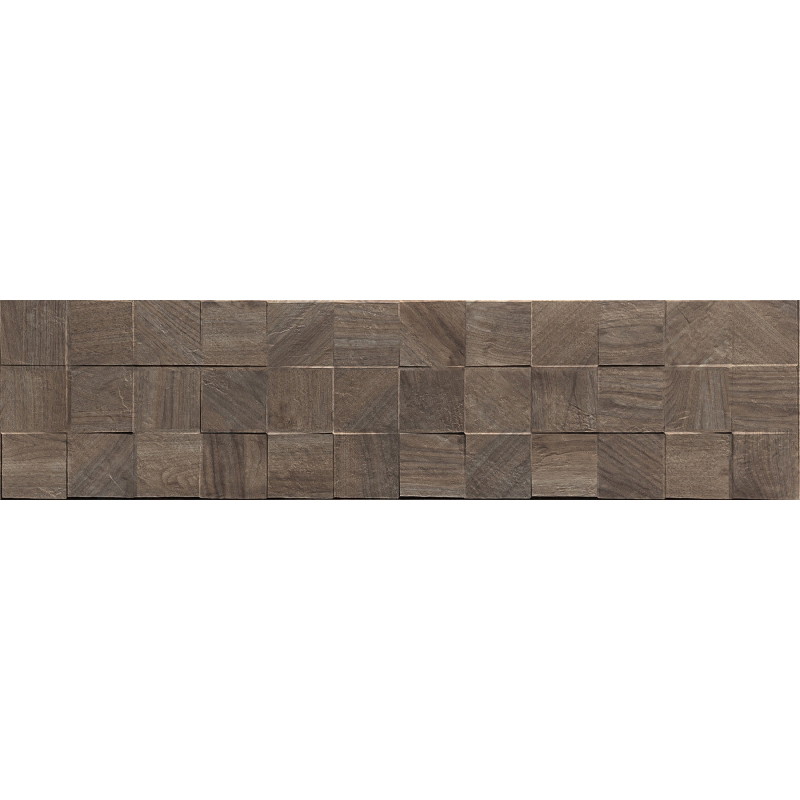 Mexen Riga Lyon Choco glazed rectified G1, wood-like wall tile 120 x 30 cm, matte - TL713-120-030-52