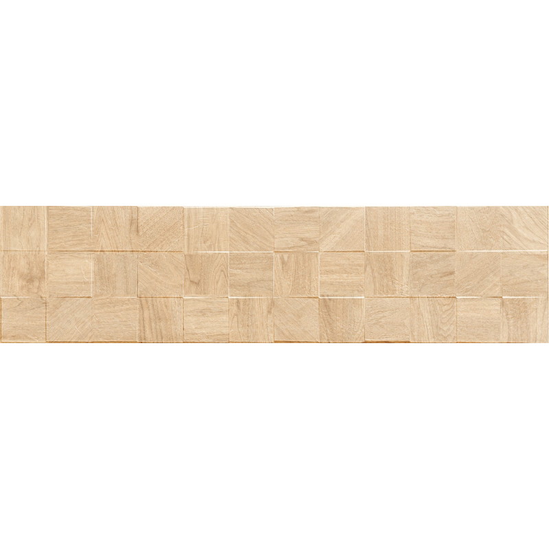 Mexen Riga Lyon Crema glazed rectified porcelain tile G1, wood-like wall tile 120 x 30 cm, matte - TL713-120-030-53