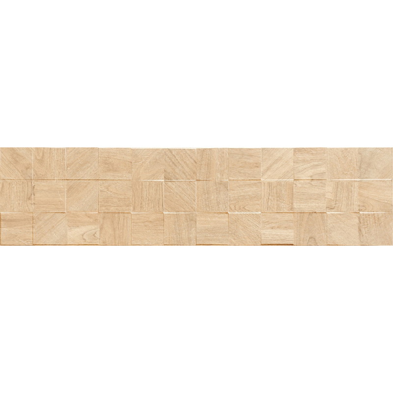 Mexen Riga Lyon Crema glazed rectified porcelain tile G1, wood-like wall tile 120 x 30 cm, matte - TL713-120-030-53