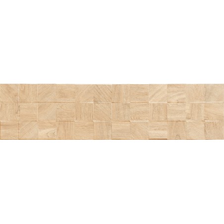 Mexen Riga Lyon Crema glazed rectified porcelain tile G1, wood-like wall tile 120 x 30 cm, matte - TL713-120-030-53