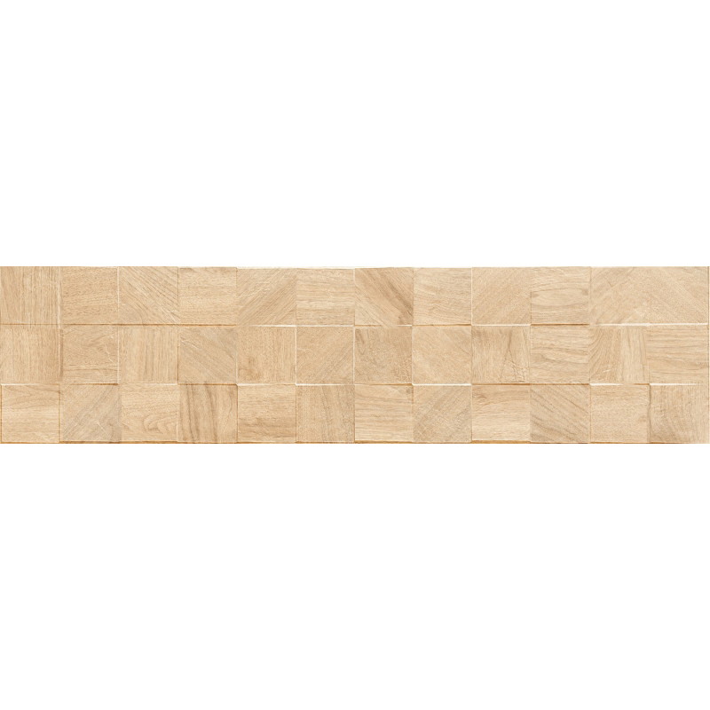 Mexen Riga Lyon Crema glazed rectified porcelain tile G1, wood-like wall tile 120 x 30 cm, matte - TL713-120-030-53