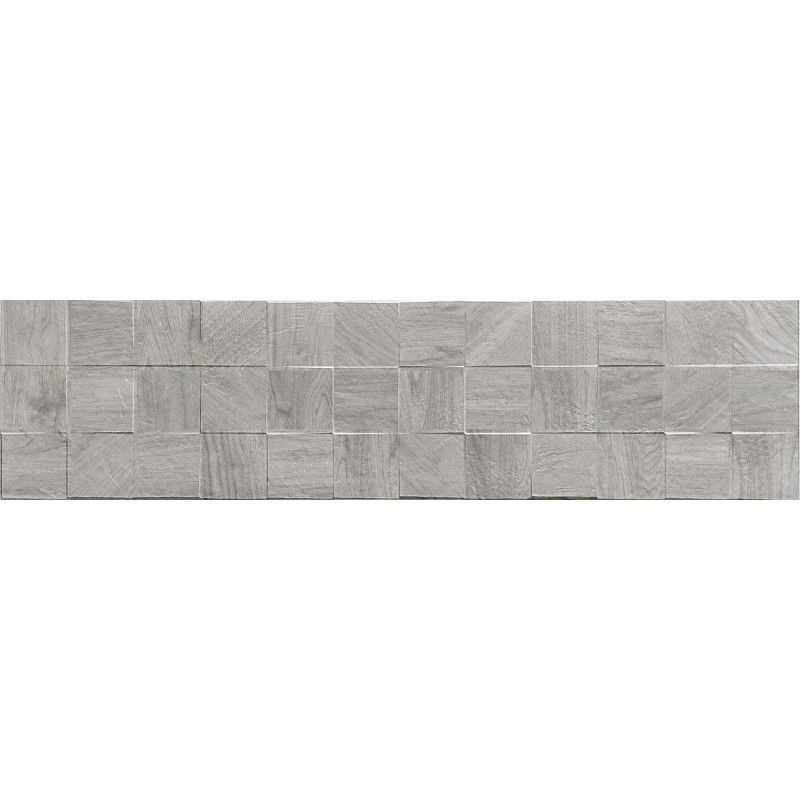 Mexen Riga Lyon Grey glazed rectified G1 tile, wood-like floor-wall tile 120 x 30 cm, matte - TL713-120-030-54