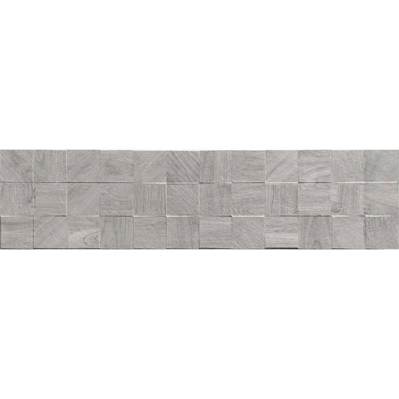 Mexen Riga Lyon Grey glazed rectified G1 tile, wood-like floor-wall tile 120 x 30 cm, matte - TL713-120-030-54