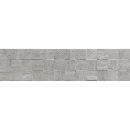 Mexen Riga Lyon Grey glazed porcelain rect. G1, wood-like wall tile 120 x 30 cm, matte - TL713-120-030-54