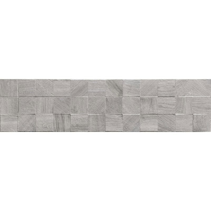 Mexen Riga Lyon Grey glazed rectified G1 tile, wood-like floor-wall tile 120 x 30 cm, matte - TL713-120-030-54