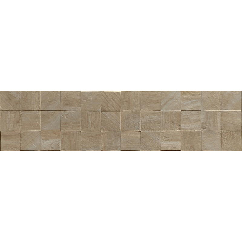 Mexen Riga Lyon Grigio glazed rectified porcelain stoneware, 120 x 30 cm wood-like wall tile, matte - TL713-120-030-55