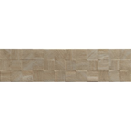 Mexen Riga Lyon Grigio glazed rectified porcelain stoneware, 120 x 30 cm wood-like wall tile, matte - TL713-120-030-55