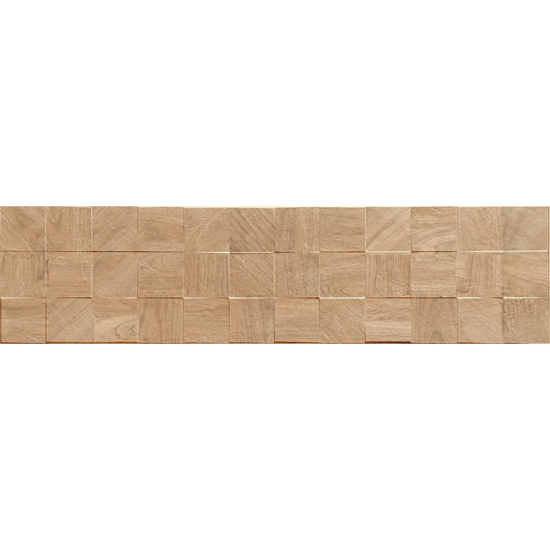 Mexen Riga Lyon Honey glazed rectified porcelain tile, wood-like wall tile 120 x 30 cm, matte - TL713-120-030-56