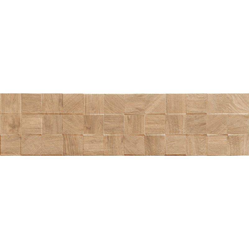 Mexen Riga Lyon Honey glazed rectified porcelain tile, wood-like wall tile 120 x 30 cm, matte - TL713-120-030-56