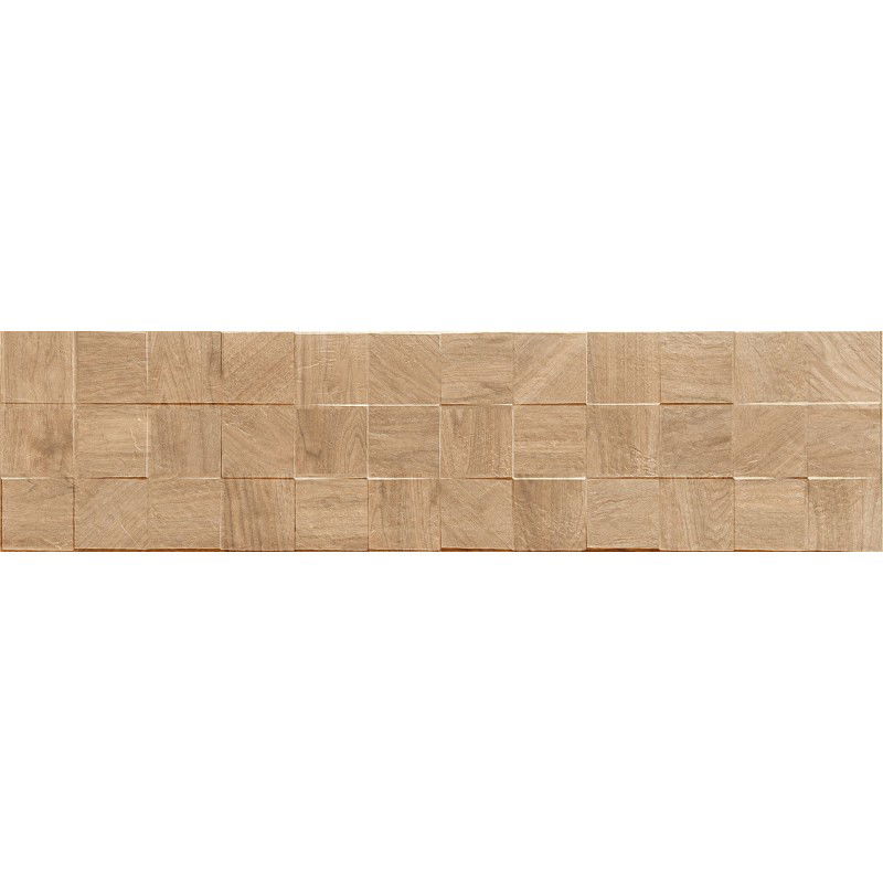 Mexen Riga Lyon Honey glazed rectified stoneware, wood-like wall tile 120 x 30 cm, matte - TL713-120-030-56