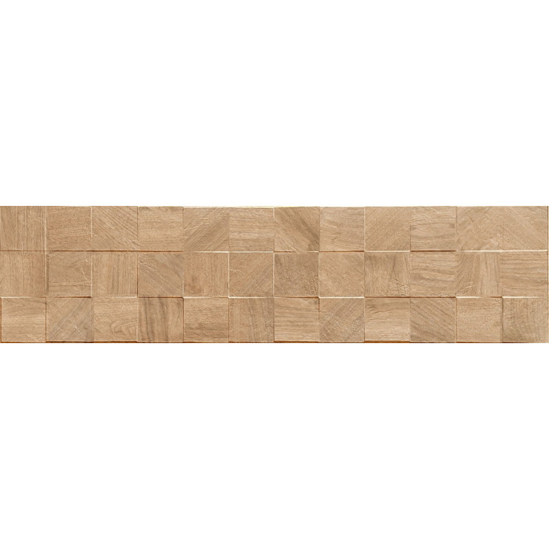 Mexen Riga Lyon Honey glazed rectified porcelain tile, wood-like wall tile 120 x 30 cm, matte - TL713-120-030-56