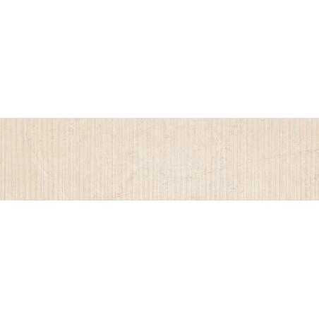 Mexen Flamingo Mayolica Crema glazed rectified porcelain stoneware tile G1, wall tile 120 x 30 cm, carving - TL715-120-030-51