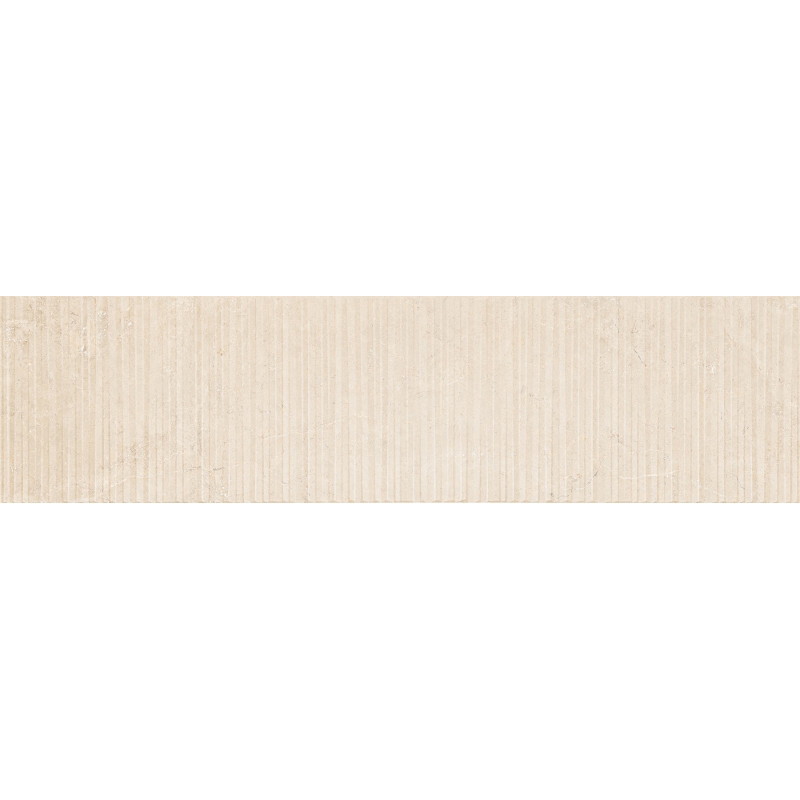 Mexen Flamingo Mayolica Crema glazed rectified porcelain stoneware tile G1, wall tile 120 x 30 cm, carving - TL715-120-030-51