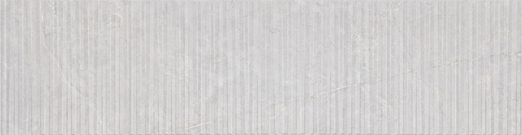 Mexen Flamingo Mayolica Gris glazed rectified stoneware G1, wall tile 120 x 30 cm, carving - TL715-120-030-52