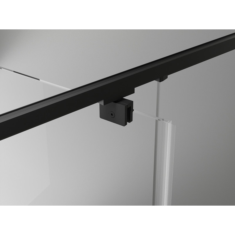 Mexen Exo-R 3S 3-wall swing shower cabin 120 x 85 cm, transparent, black - 819-120-085-70-00-3S